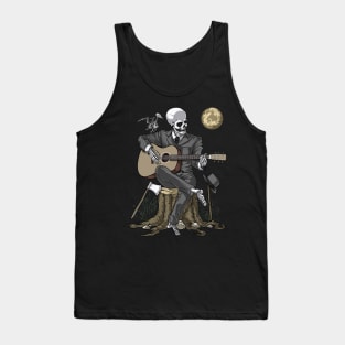 Skeleton Guitar Player Tank Top